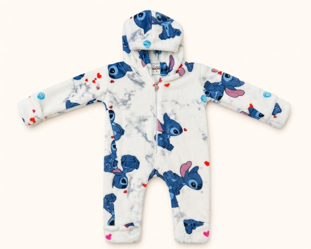 Blue Stitch Hooded Jumpsuit